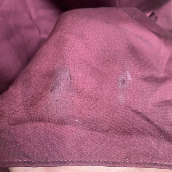 White Vera Wang Wine Red Halter Neck Formal Gown Prom Back Slit - Picture 14 of 15